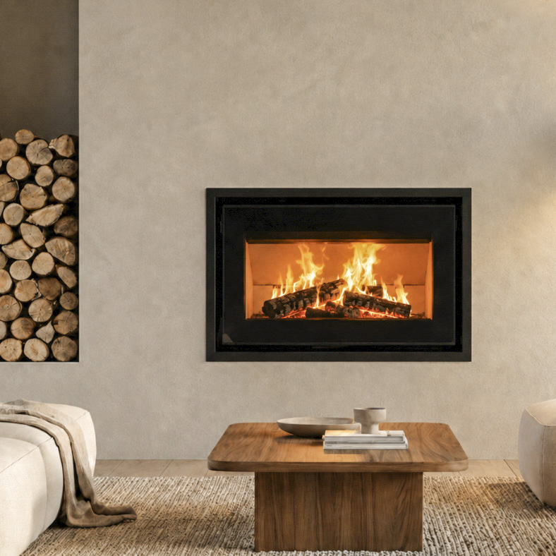 Mendip Dinder 70, inset woodburning stove